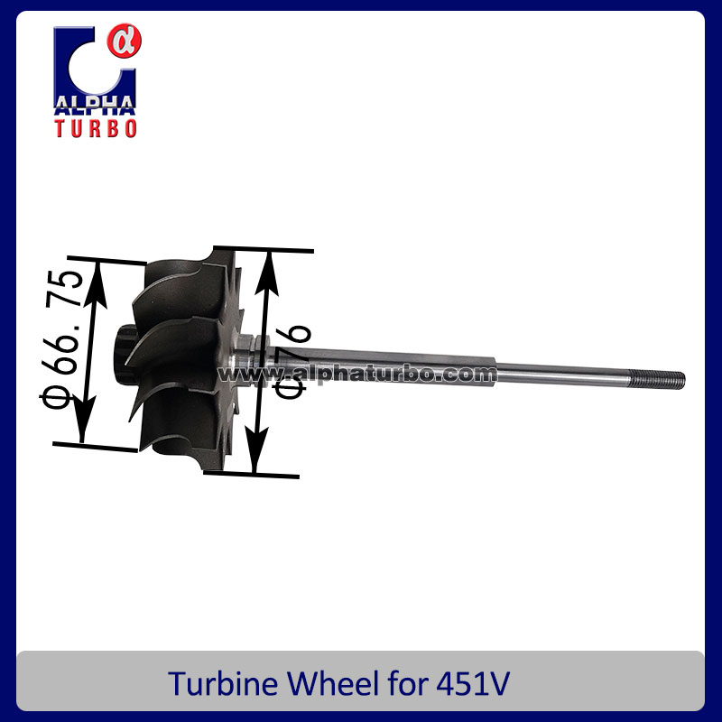 451V Turbocharger Cartridge Part Shaft and Turbine Wheel