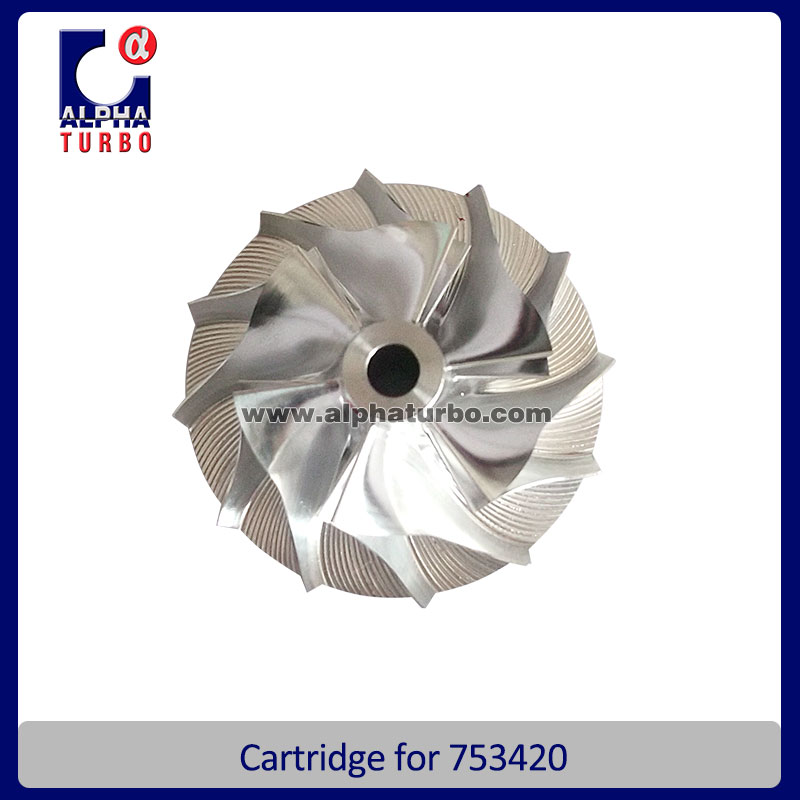 new upgrade billet compressor wheel for turbo turbocharger cartridge CHRA parts 753420 increase power