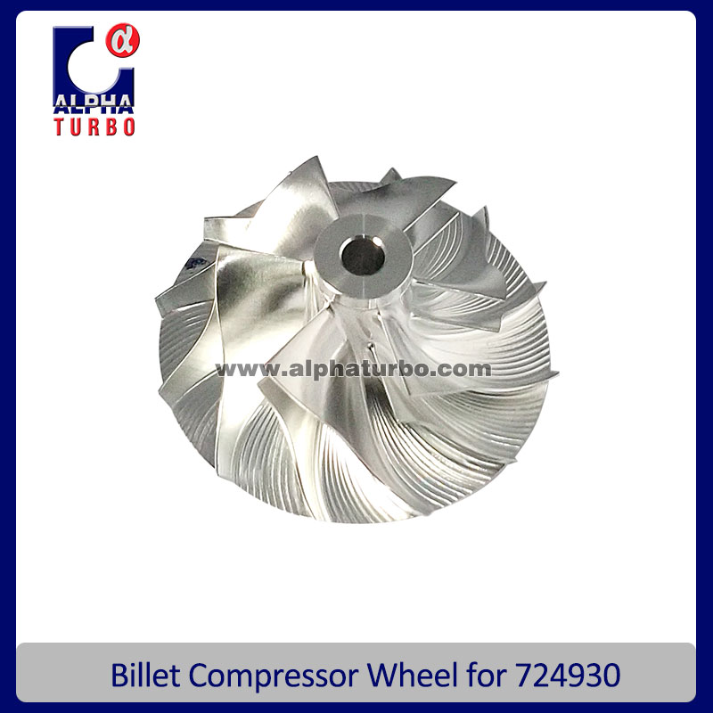 new upgrade billet compressor wheel for turbo turbocharger cartridge CHRA parts 724930 increase power