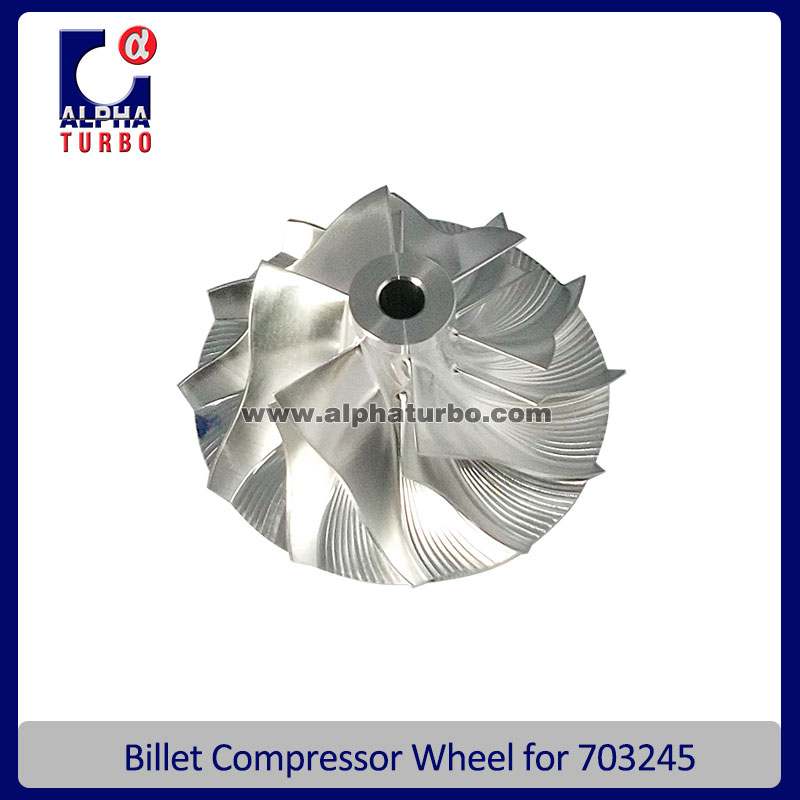 new upgrade billet compressor wheel for turbo turbocharger cartridge CHRA parts 703245 increase power